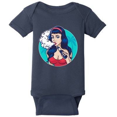 Vaping Cloud Vape Lady Baby Bodysuit