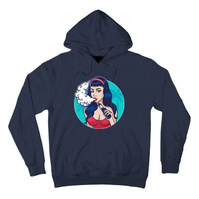 Vaping Cloud Vape Lady Tall Hoodie