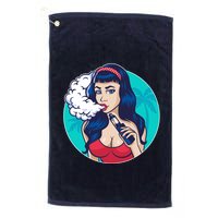 Vaping Cloud Vape Lady Golf Towel