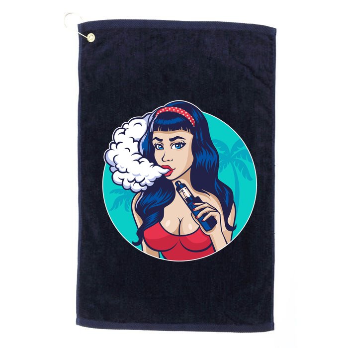 Vaping Cloud Vape Lady Golf Towel