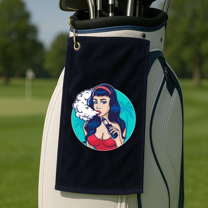 Vaping Cloud Vape Lady Golf Towel