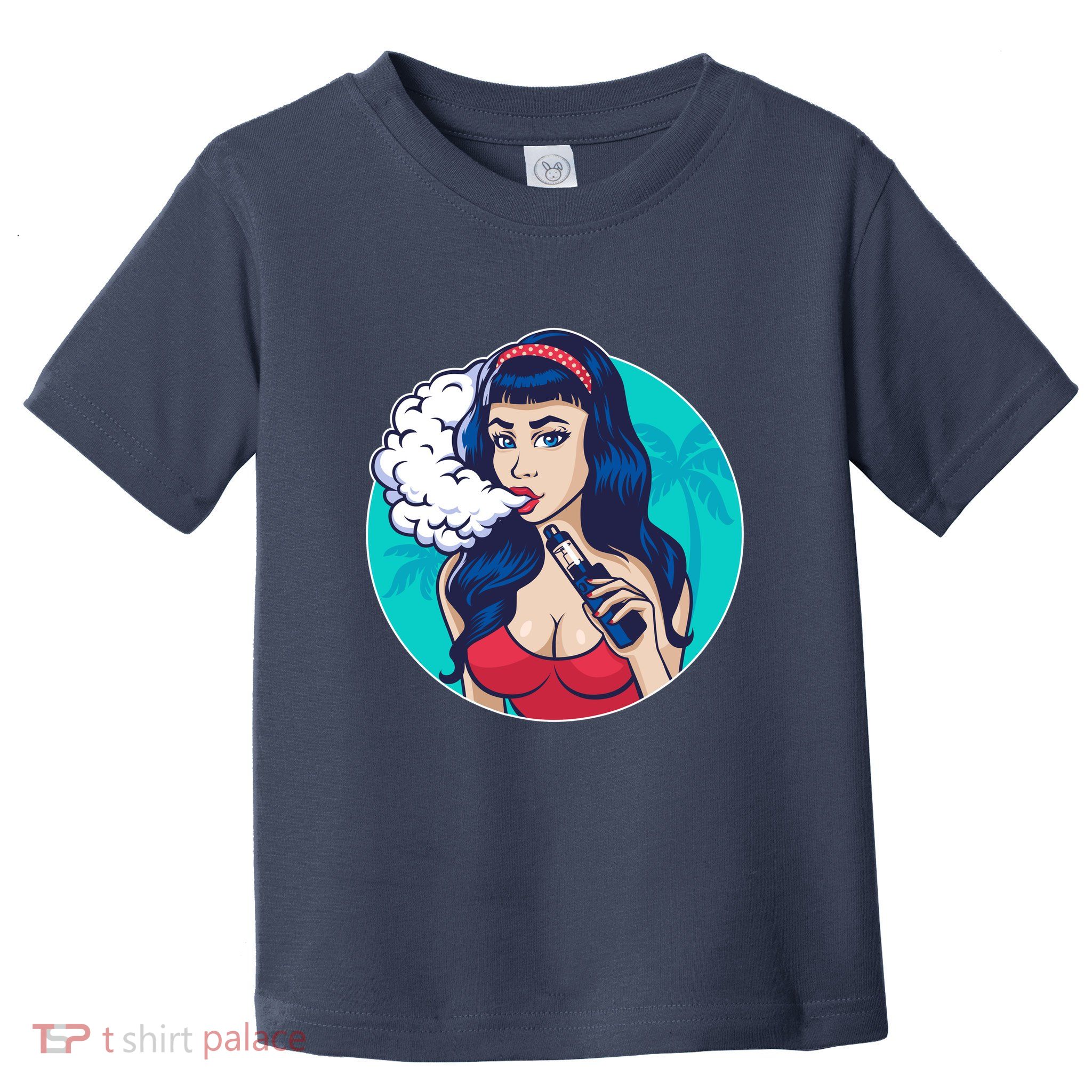 Vaping Cloud Vape Lady Toddler T-Shirt