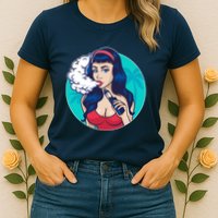 Vaping Cloud Vape Lady Womens T-Shirt
