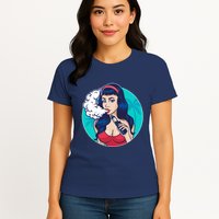 Vaping Cloud Vape Lady Womens T-Shirt