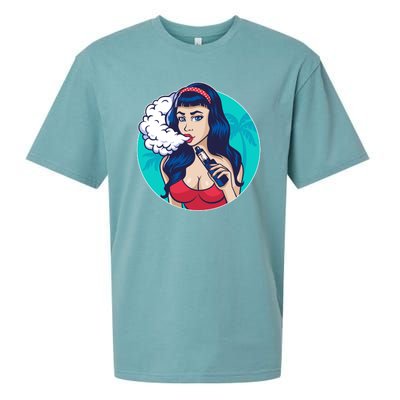 Vaping Cloud Vape Lady Sueded Cloud Jersey T-Shirt