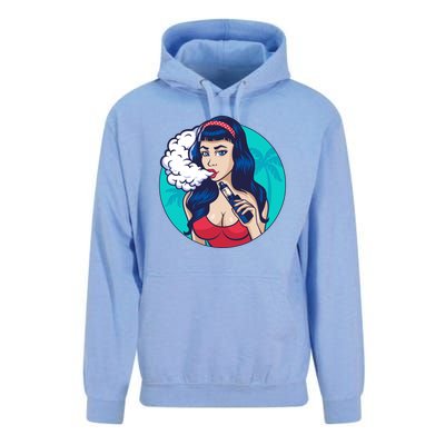 Vaping Cloud Vape Lady Unisex Surf Hoodie