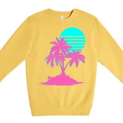 Vapor Wave Beach Premium Crewneck Sweatshirt