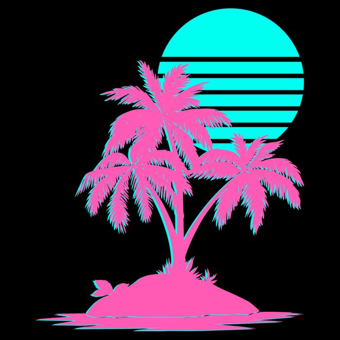 Vapor Wave Beach Impact Tech Backpack