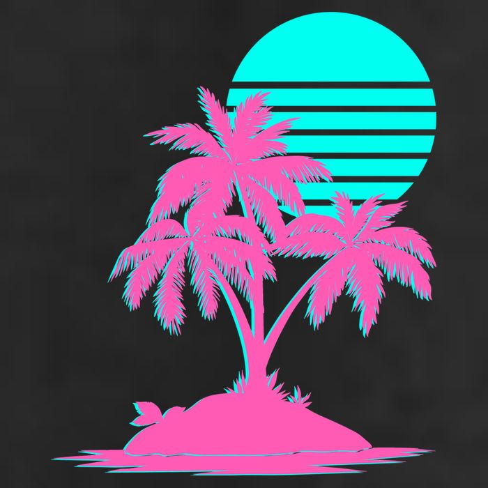 Vapor Wave Beach Adult Drive Performance Visor