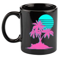 Vapor Wave Beach 11oz C Handle Ceramic Mug