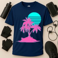 Vapor Wave Beach Cooling Performance Crew T-Shirt