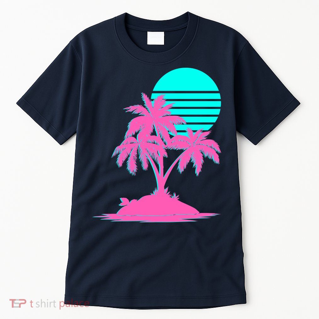 Vapor Wave Beach Tall T-Shirt