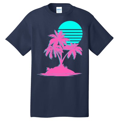 Vapor Wave Beach Tall T-Shirt