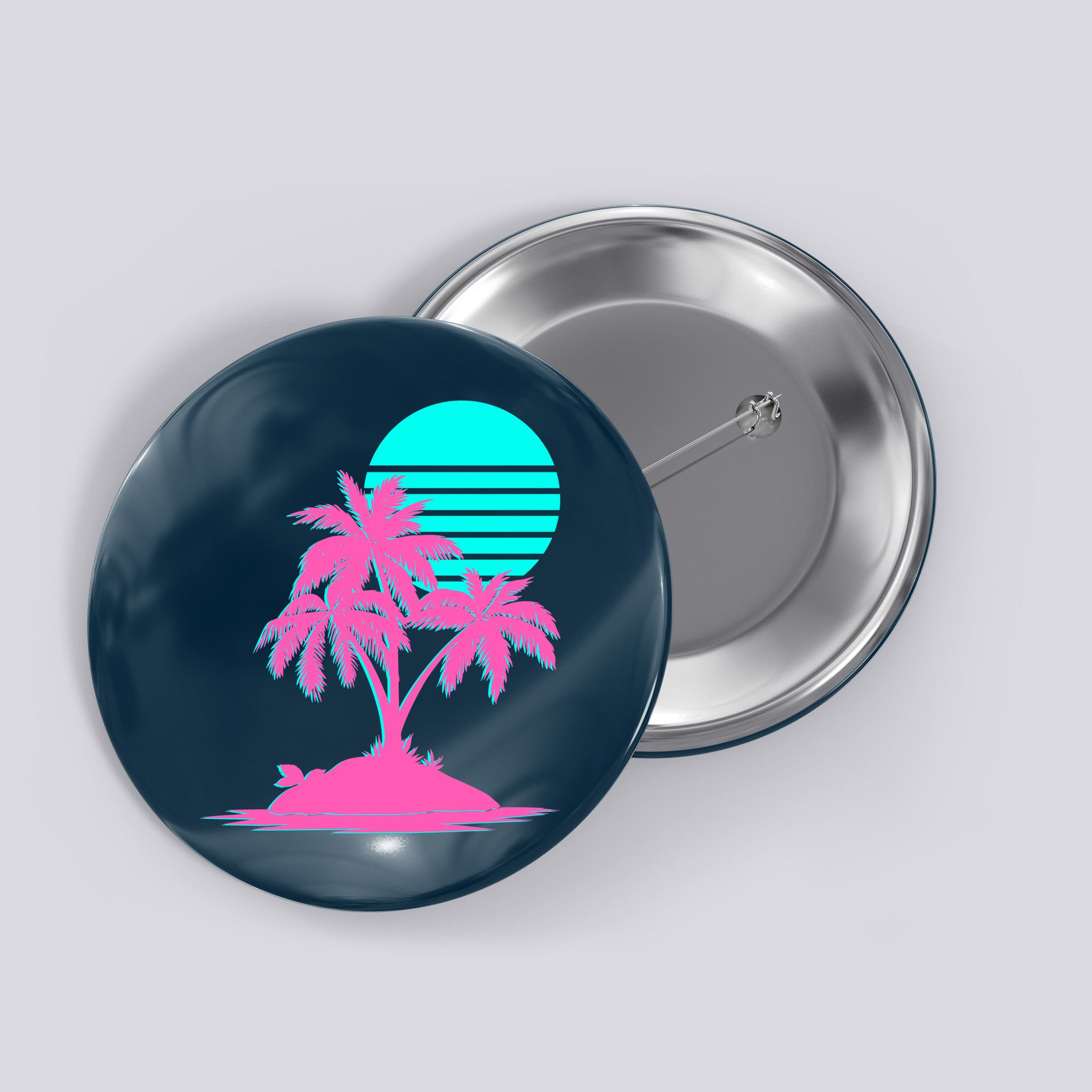 Vapor Wave Beach Button