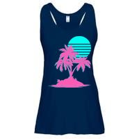 Vapor Wave Beach Ladies Essential Flowy Tank