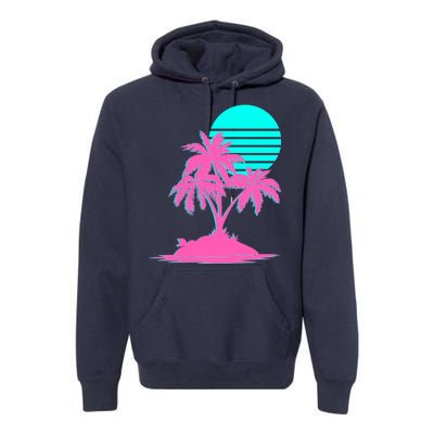 Vapor Wave Beach Premium Hoodie