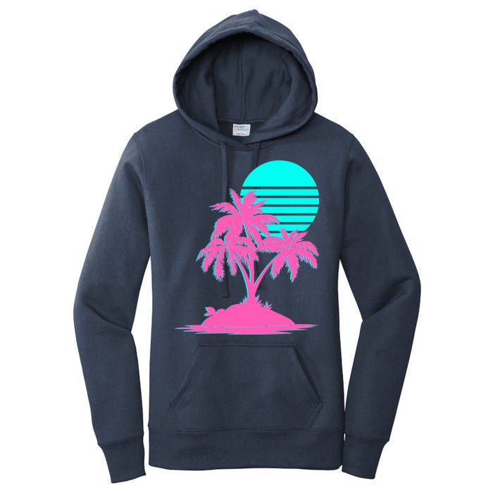 Vapor Wave Beach Women's Pullover Hoodie