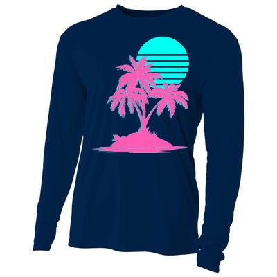 Vapor Wave Beach Cooling Performance Long Sleeve Crew