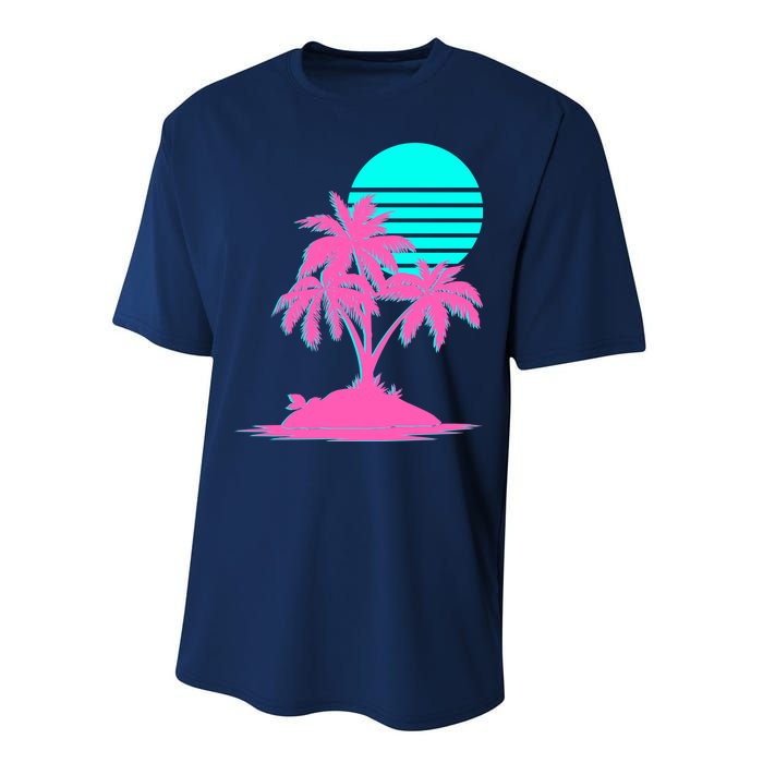 Vapor Wave Beach Performance Sprint T-Shirt