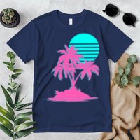 Vapor Wave Beach Premium T-Shirt