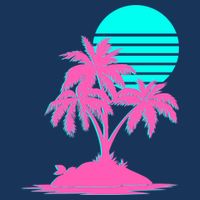Vapor Wave Beach Premium T-Shirt