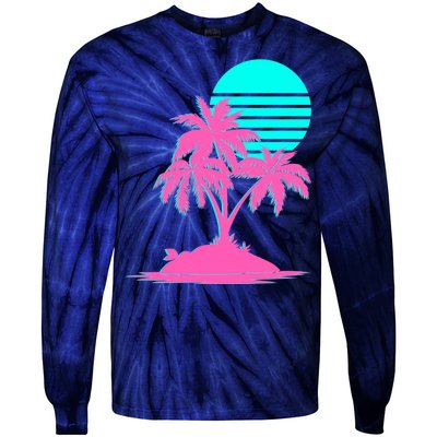 Vapor Wave Beach Tie-Dye Long Sleeve Shirt