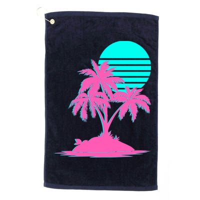 Vapor Wave Beach Golf Towel