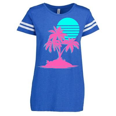 Vapor Wave Beach Enza Ladies Jersey Football T-Shirt