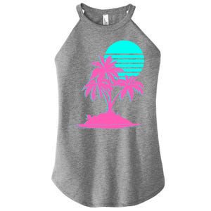 Vapor Wave Beach Women's Perfect Tri Rocker Tank