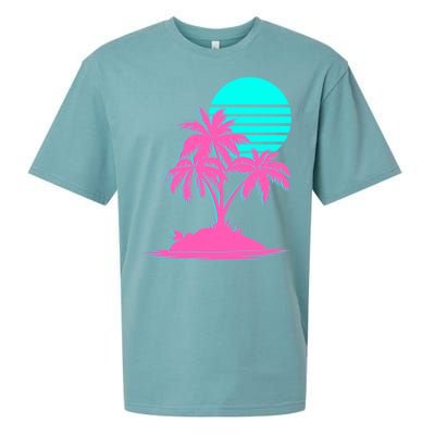 Vapor Wave Beach Sueded Cloud Jersey T-Shirt