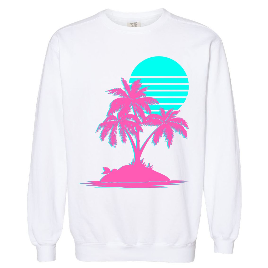 Vapor Wave Beach Garment-Dyed Sweatshirt