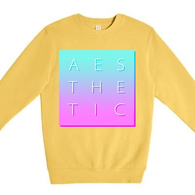 Vaporware Aesthetic Square Premium Crewneck Sweatshirt