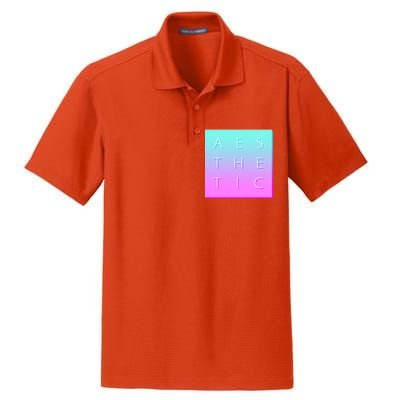 Vaporware Aesthetic Square Dry Zone Grid Polo