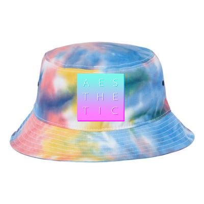 Vaporware Aesthetic Square Tie Dye Newport Bucket Hat