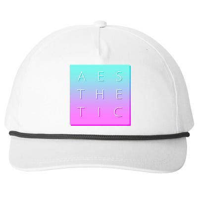 Vaporware Aesthetic Square Snapback Five-Panel Rope Hat