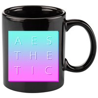 Vaporware Aesthetic Square 11oz C Handle Ceramic Mug