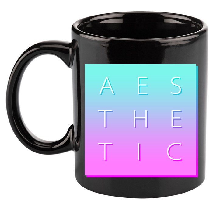 Vaporware Aesthetic Square 11oz C Handle Ceramic Mug