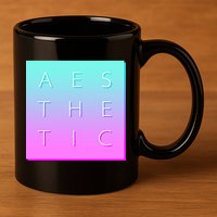 Vaporware Aesthetic Square 11oz C Handle Ceramic Mug