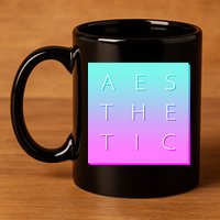 Vaporware Aesthetic Square 11oz C Handle Ceramic Mug