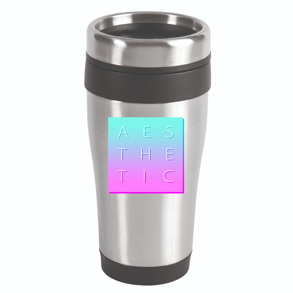 Vaporware Aesthetic Square 16oz Travel Tumbler