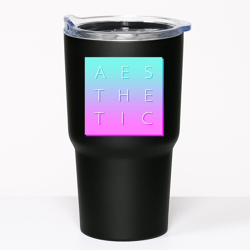 Vaporware Aesthetic Square Tumbler