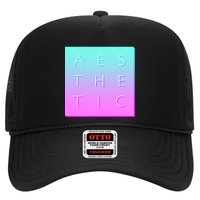 Vaporware Aesthetic Square Trucker Hat