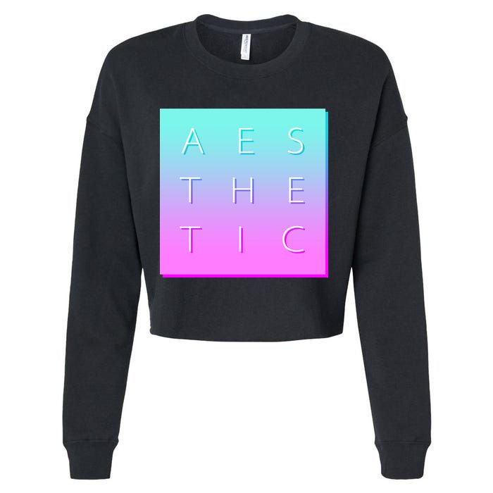 Vaporware Aesthetic Square Cropped Pullover Crew