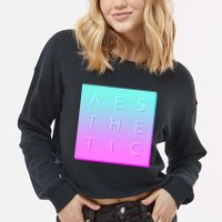 Vaporware Aesthetic Square Cropped Pullover Crew