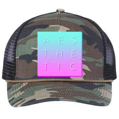 Vaporware Aesthetic Square Retro Rope Trucker Hat Cap