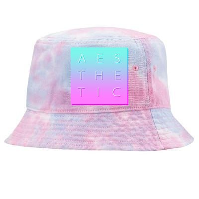 Vaporware Aesthetic Square Tie-Dyed Bucket Hat