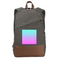 Vaporware Aesthetic Square Cotton Canvas Backpack