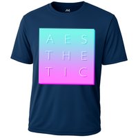 Vaporware Aesthetic Square Cooling Performance Crew T-Shirt