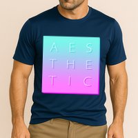 Vaporware Aesthetic Square Cooling Performance Crew T-Shirt
