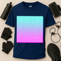 Vaporware Aesthetic Square Cooling Performance Crew T-Shirt